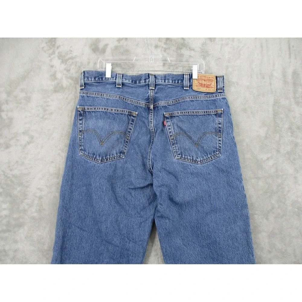 Levis 550 Jeans Mens Size 38 Dark Wash Relaxed Y2K Workwear 90s Baggy Loose Blue